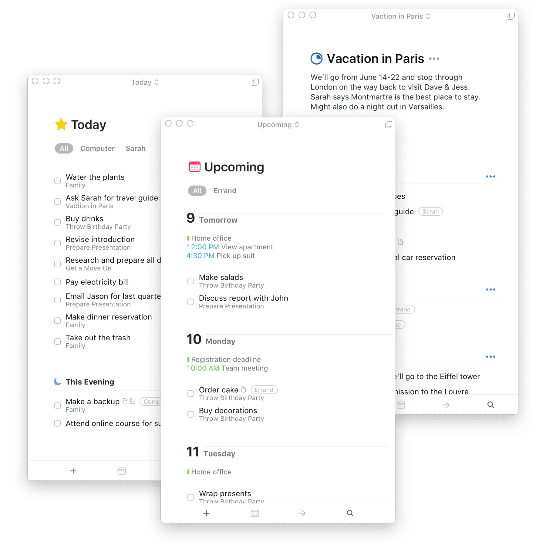 Things 3 example UI.